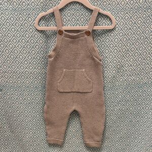 Carter's Beige Knit Overalls